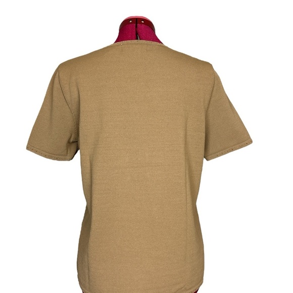 NWOT Alfred Dunner petite short sleeve crew neck embellished floral sweater - Picture 3 of 11